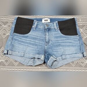 Paige Jimmy Jimmy Maternity Cuffed Denim Shorts Size 27